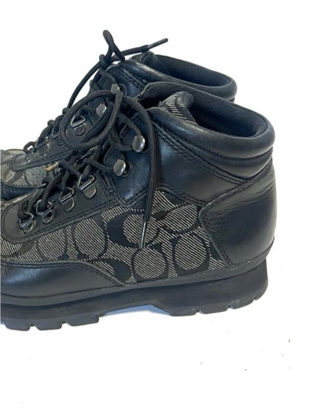 Coach Ladies Boots Signature Lace-Up Ankle Boots